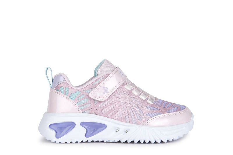 Geox Assister Pink/Lilac Light Up Trainer - Elves & the Shoemaker