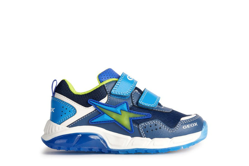 Geox Blue/Yellow Spaziale Light Up Trainer - Elves & the Shoemaker