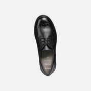 Geox Agata - Black Smooth Leather Lace Up School Shoe - Elves & the Shoemaker