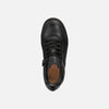 Geox Arzach - Black School Shoe with Sidezip and Laces - Elves & the Shoemaker