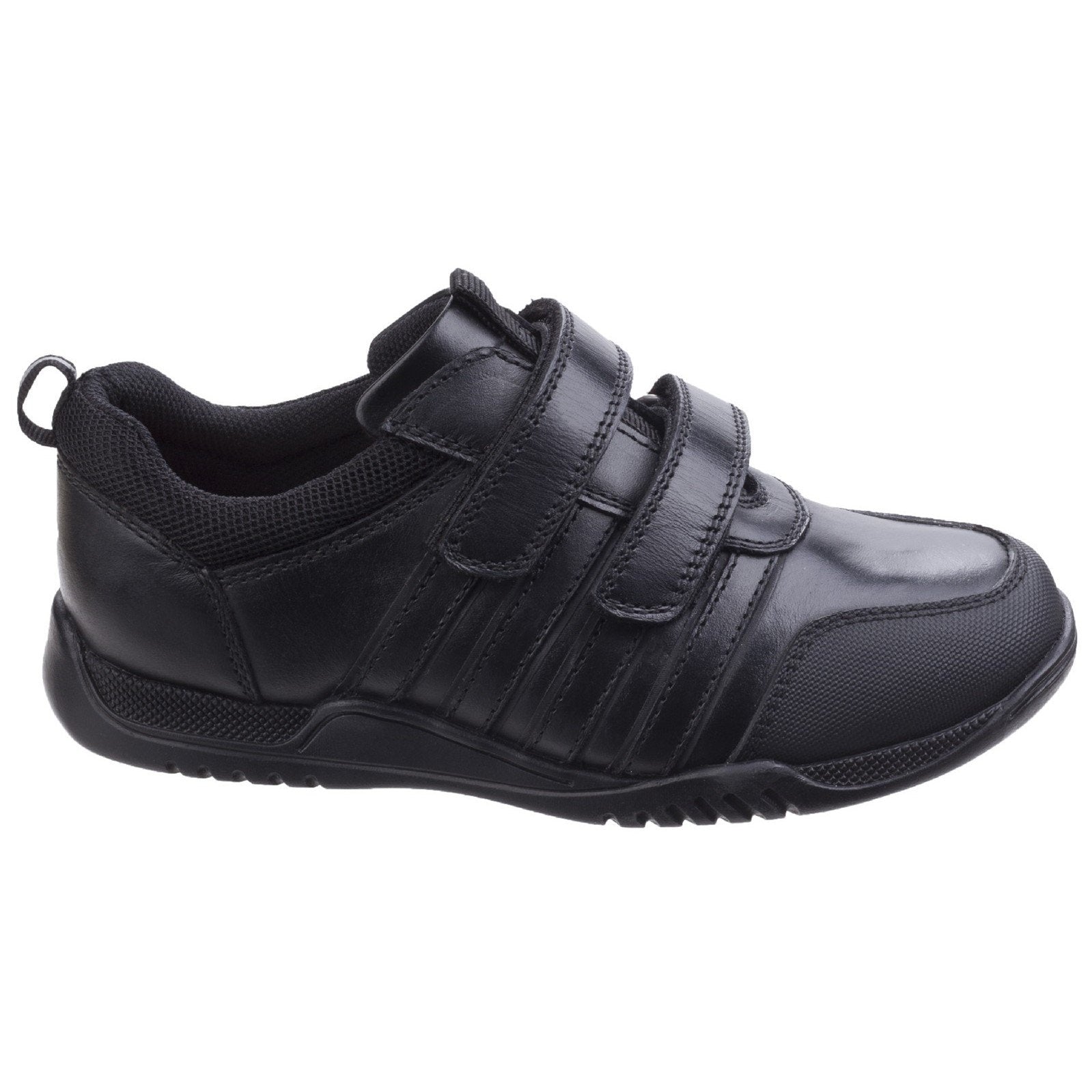 Hush Puppies Josh Black Riptape School Shoe - Elves & the Shoemaker