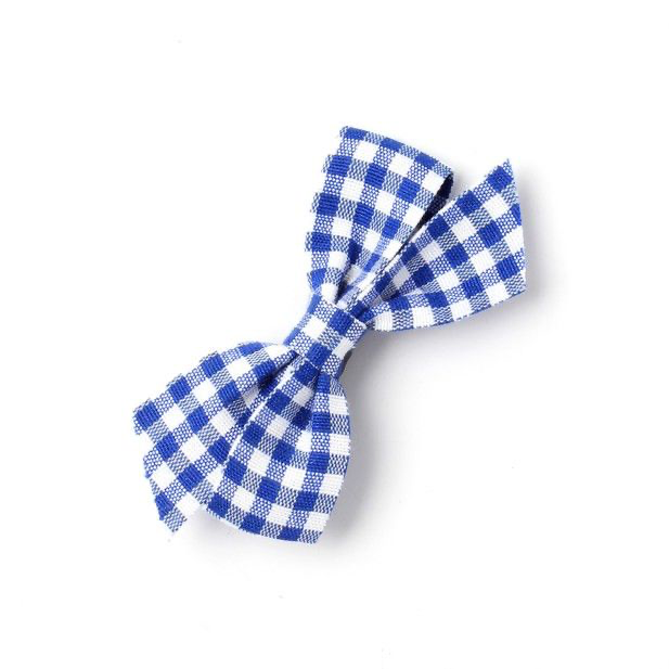 Gingham Fabric Bow Clip 8cm - Elves & the Shoemaker