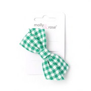 Gingham Fabric Bow Clip 8cm - Elves & the Shoemaker