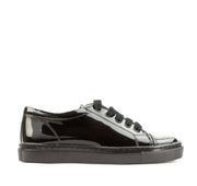 Petasil Peel - Black Patent Leather Lace Up School Shoe - Elves & the Shoemaker