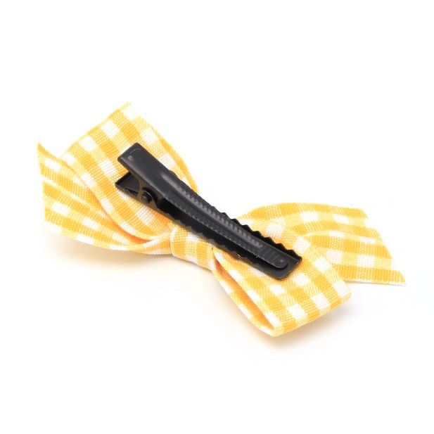 Gingham Fabric Bow Clip 8cm - Elves & the Shoemaker