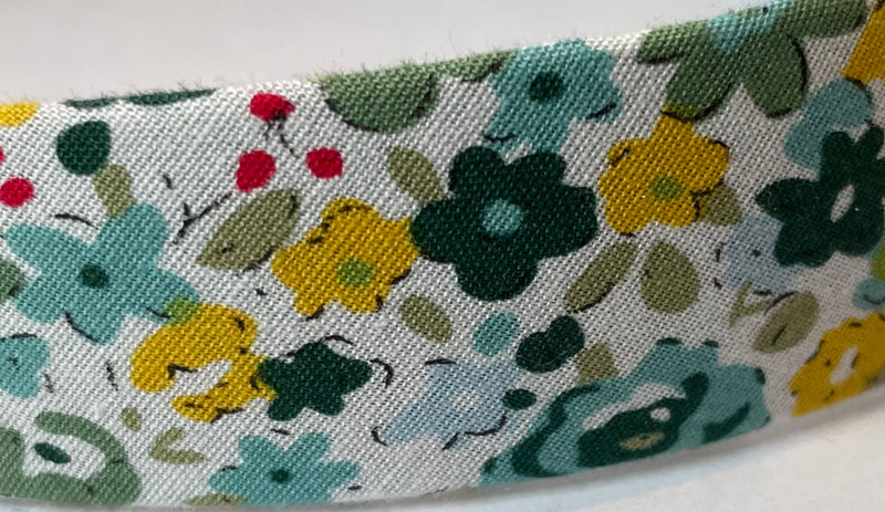 2.8cm Wide Cotton Covered Floral Fabric Aliceband - Elves & the Shoemaker