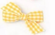 Gingham Fabric Bow Clip 8cm - Elves & the Shoemaker