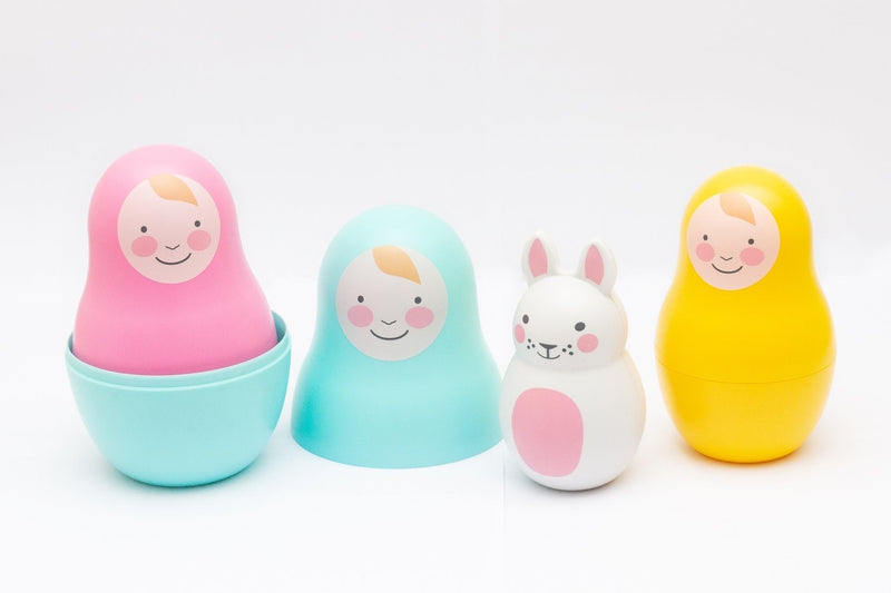 Rosa & Bo Rainbow Nesting Babies with Chiming Bo Bunny - Elves & the Shoemaker