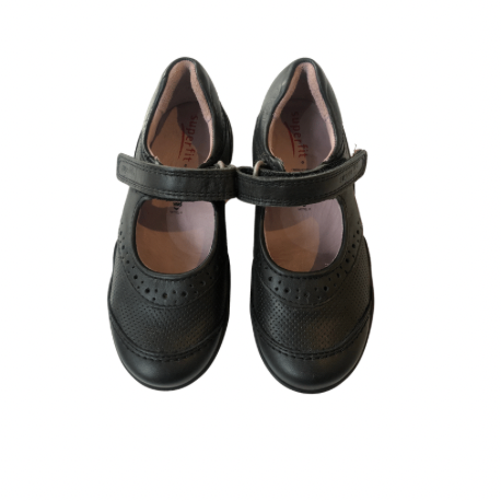 Superfit Black Leather Brogue School Shoe - Elves & the Shoemaker