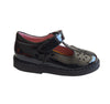 Petasil Clara - Black Patent Leather T-Bar School Shoe - Elves & the Shoemaker