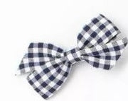 Gingham Fabric Bow Clip 8cm - Elves & the Shoemaker