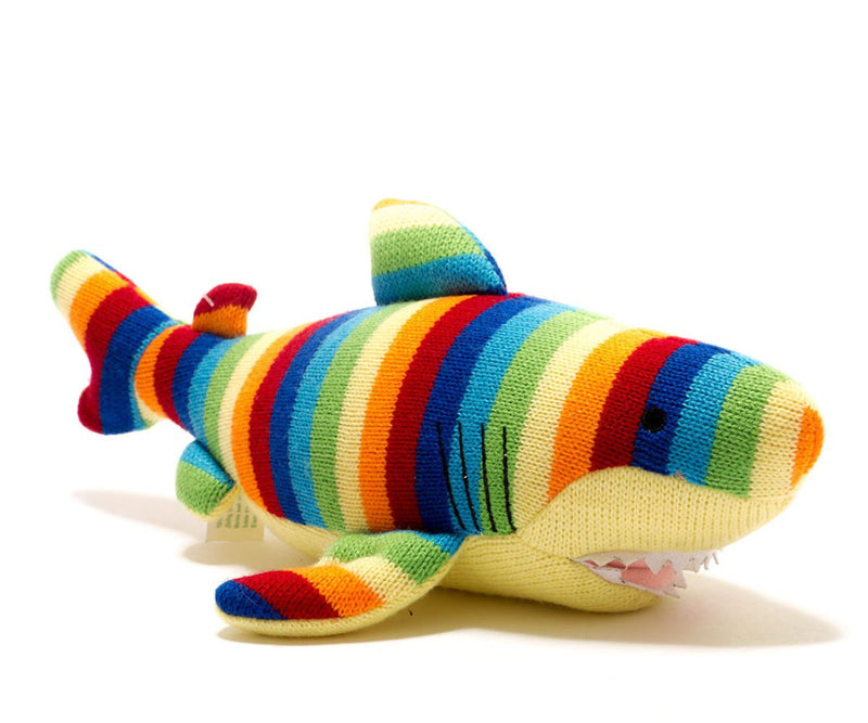 Best Years Knitted Shark with Bold Stripes - Elves & the Shoemaker